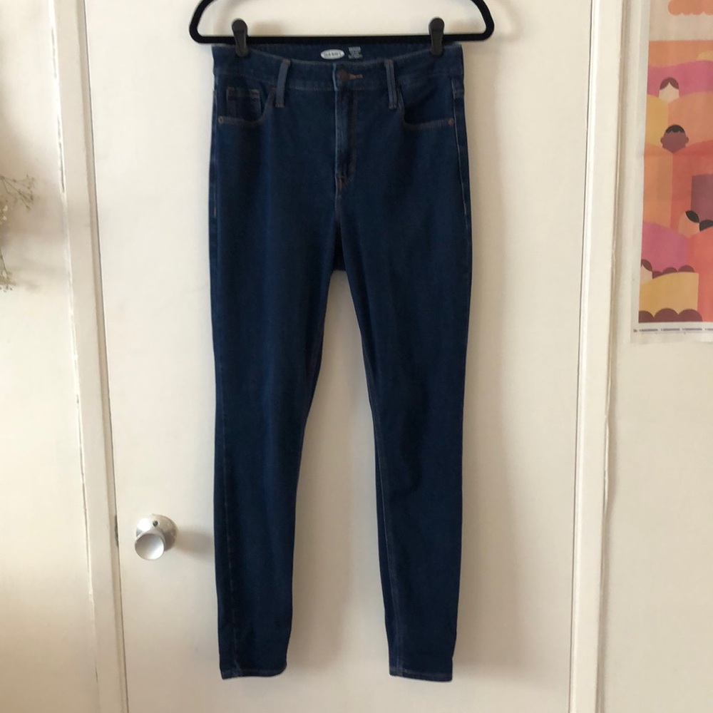 Rockstar Dark Wash Super Skinny High Rise Jeans